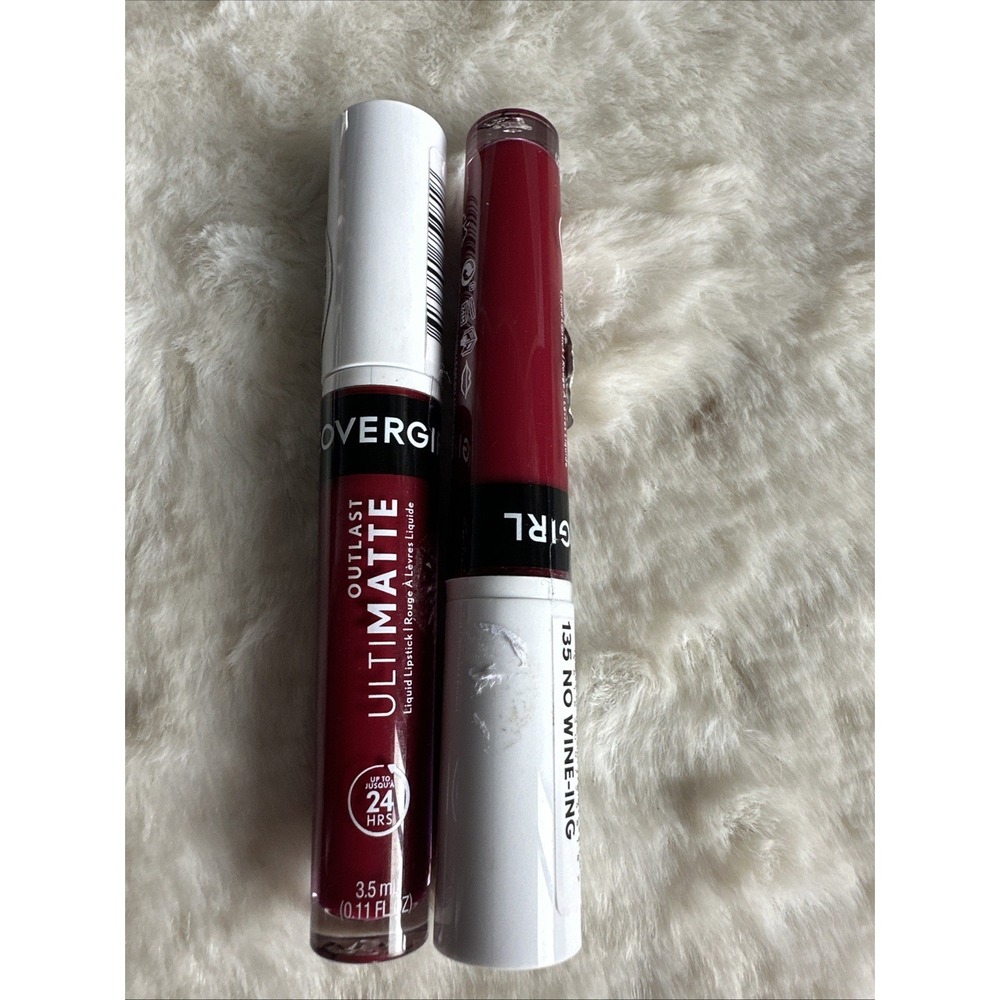 Lot of TWO Covergirl Outlast Ultimatte Liquid Lipstick Shade 135 No Wine-ing
